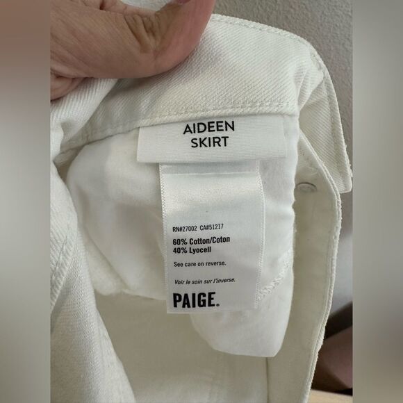 Paige Jeans Aideen exposed white button skirt 29 - Picture 8 of 8